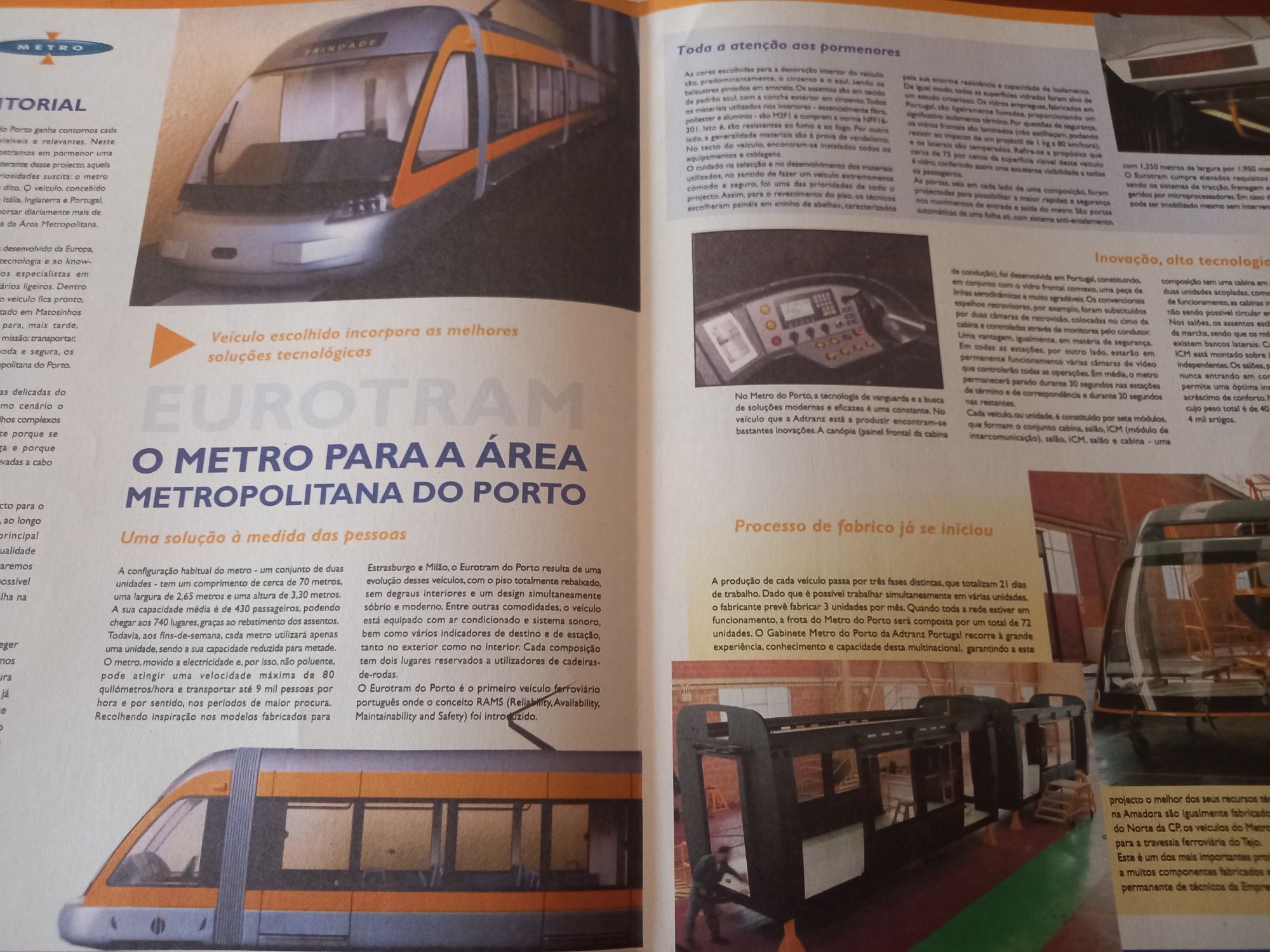 a maquete Metro do Porto 2000 para destacar e montar