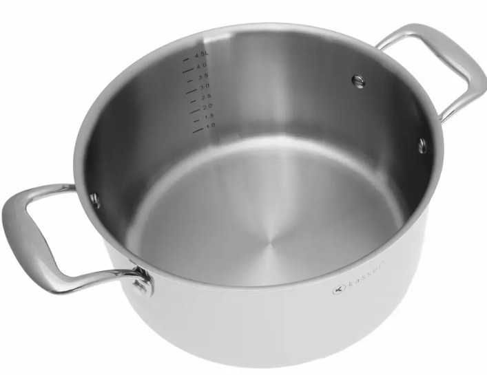 PROFESJONALNY Komplet Garnków KASSEL 10el. MAX Pojemność 5.4L