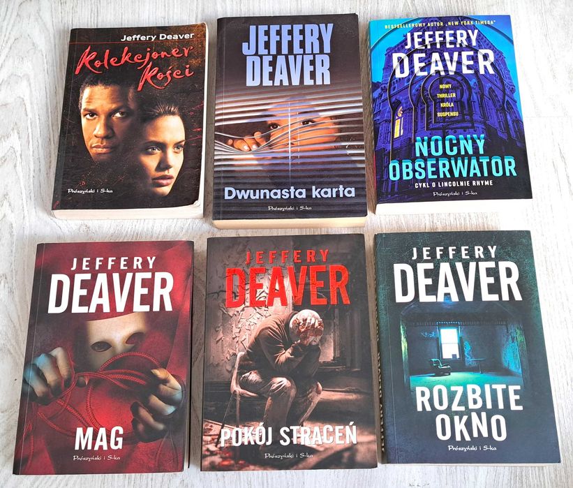 Deaver Kolekcjoner kości Pokój straceń Nocny obserwator Rozbite okno