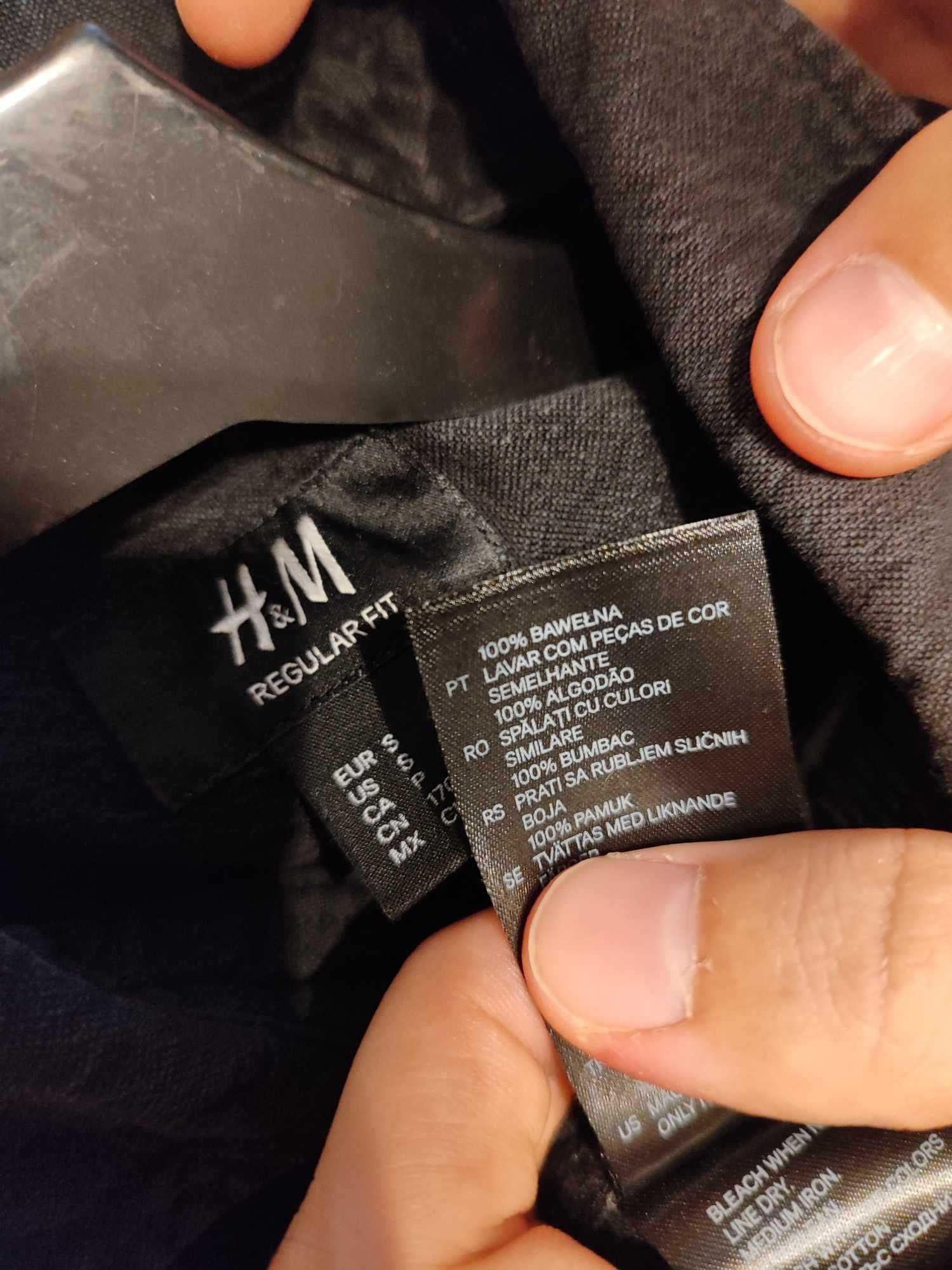 Czarna Koszula męska marki H&M, rozmiar S