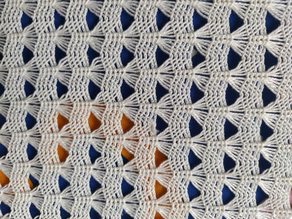 Colcha antiga, Branca de Renda / Crochet Individual NOVA