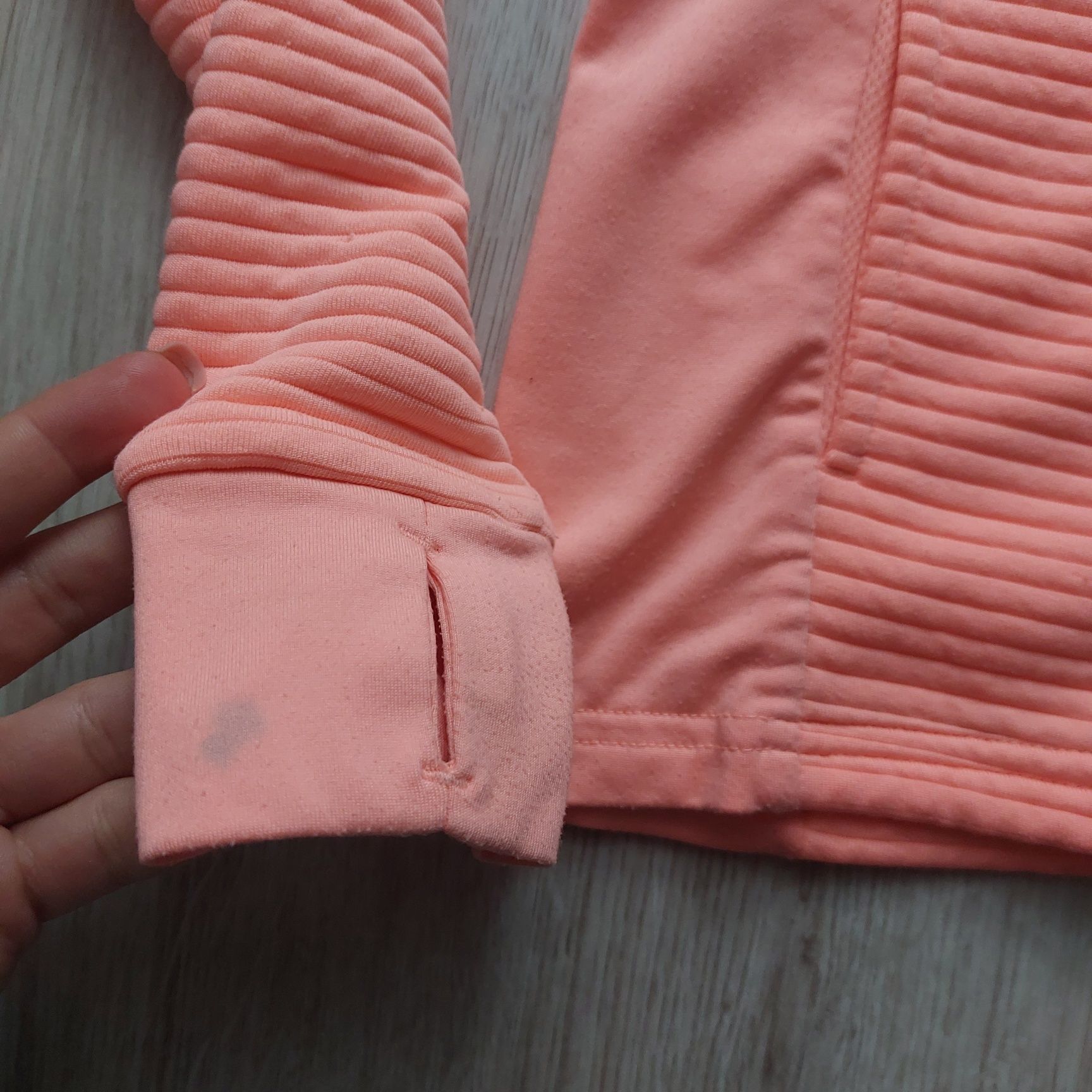 Bluza sportowa z kapturem zasuwana swetr rozmiar 134 140 pomarańczowa