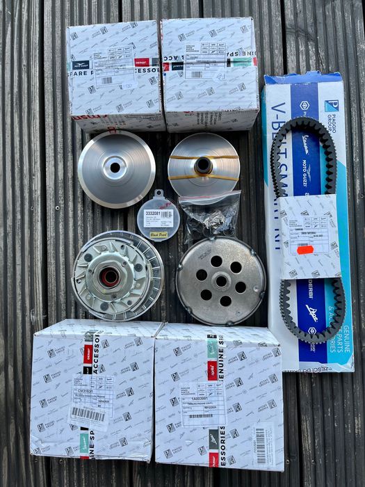 Napęd Piaggio Vespa GT/GTS/GTV 300/250 sprzęgło, wariator, rolki