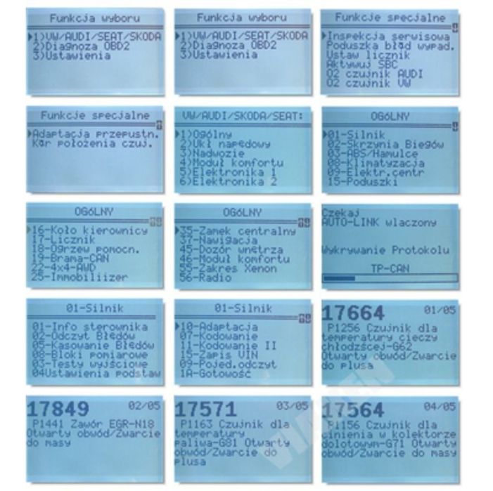 NOWY skaner diagnostyczny interfejs 2w1 VAG5053+ OBD2 CAN UDS PL VW