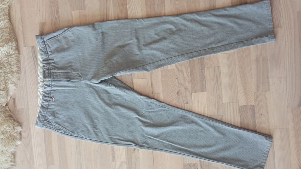 Eleganckie piękne szare wzorki spodnie Zara Man bawełniane wiskozowe