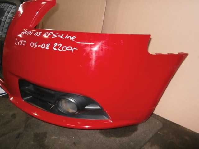 audi A3 8P Sline 05-08 zderzak przedni czerwony LY3J