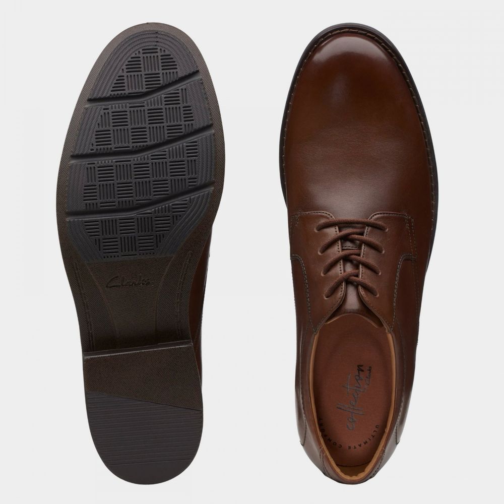 Clarks Becken Lace класичні чоловічі туфлі коричневого кольору