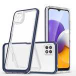 Clear 3in1 etui do Samsung Galaxy A22/5G żelowy pokrowiec z ramką nieb