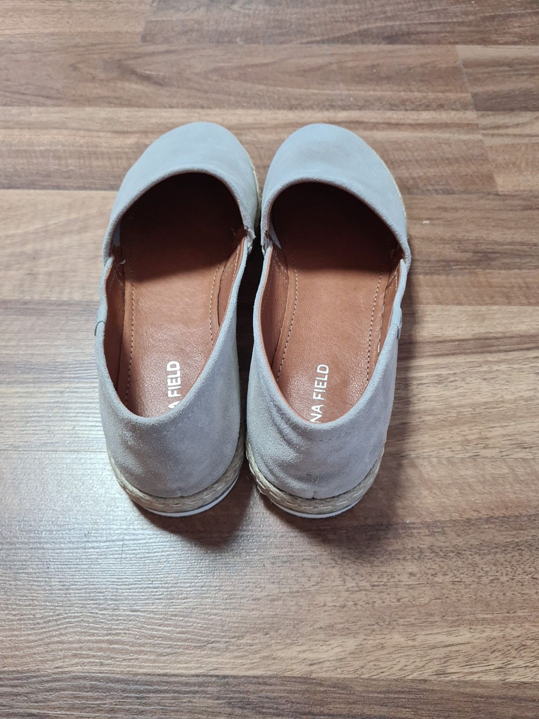 Anna Field leather espadryle wkładane damskie Szare rozmiar 39