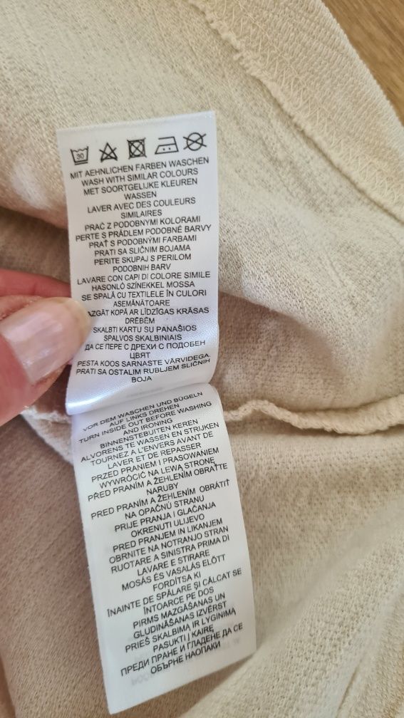 Bluzka bawełna. XXL 46. Kremowa Maślana Śmietankowa