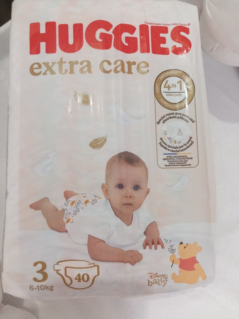 Підгузки Huggies extra care 3