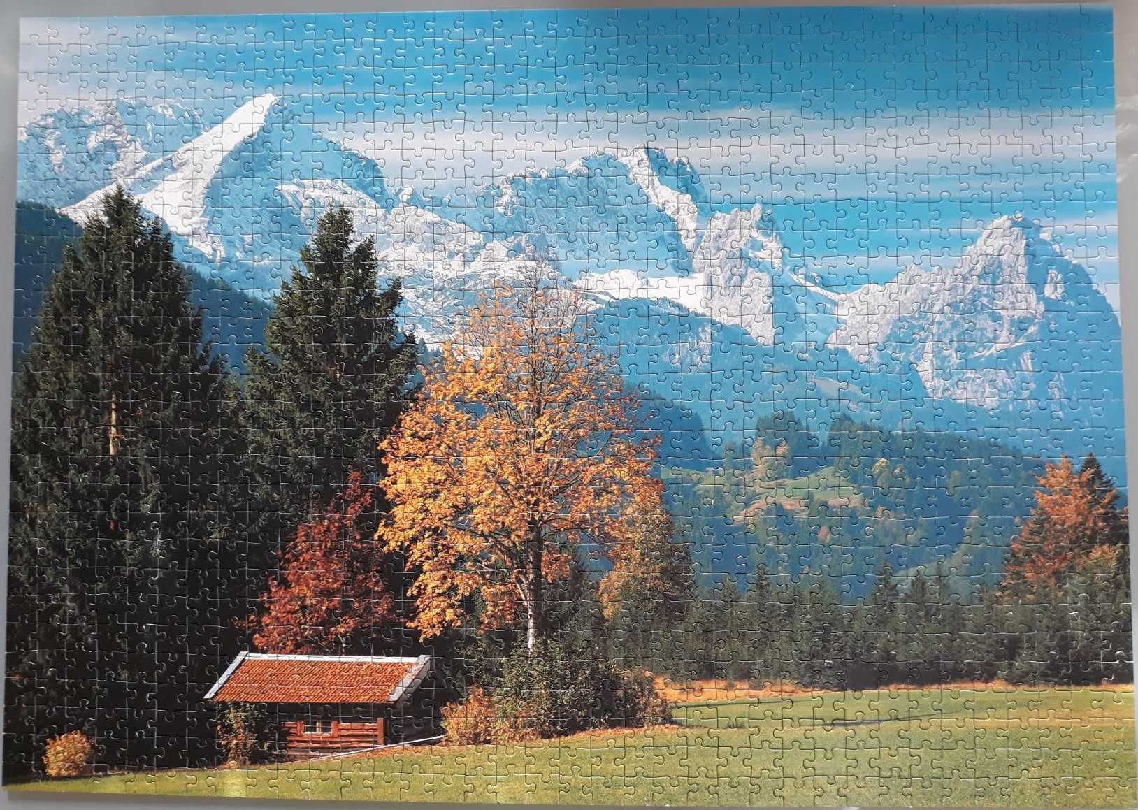 Puzzle 1000 Ravensburger Zugspitze (Alpy Bawarskie)