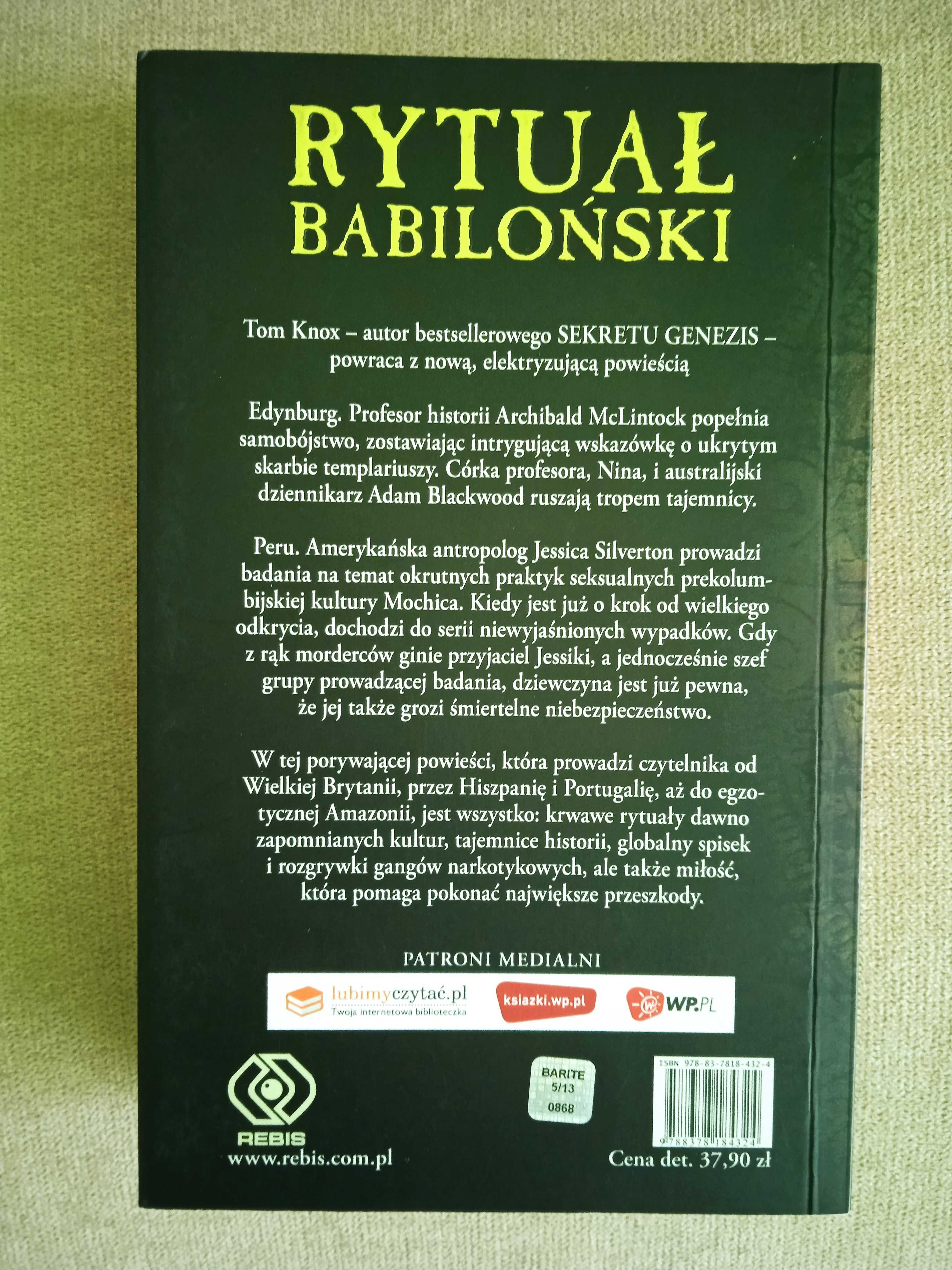 Książka "Rytuał Babiloński" - Tom Knox