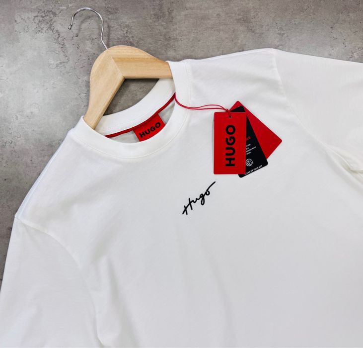 Футболка Hugo біла та чорна