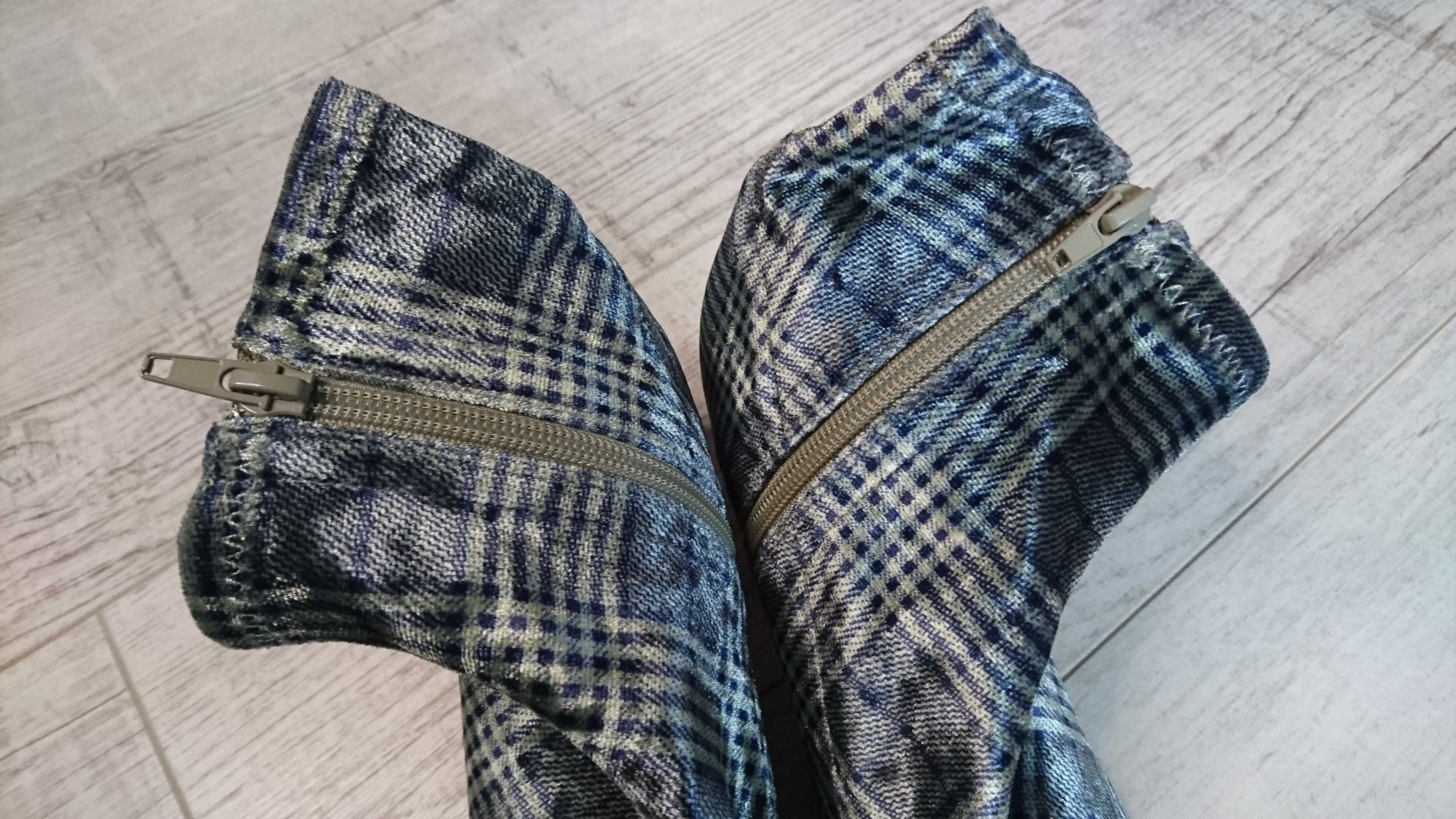 Buty Damskie Xyxyx Botki Damskie Krata r.38