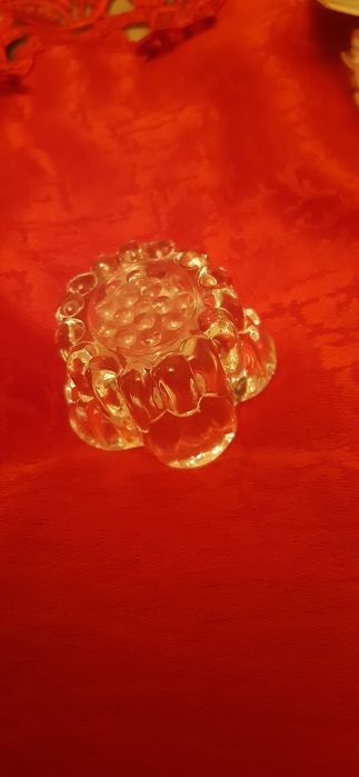 Świecznik PRL grube szkło