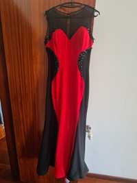 Vestido vermelho de cerimónia Maria Marcelino