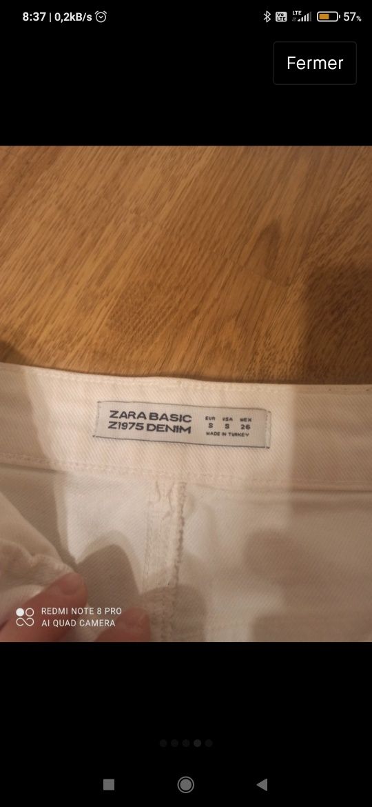 Spódniczka dżinsową biała Zara