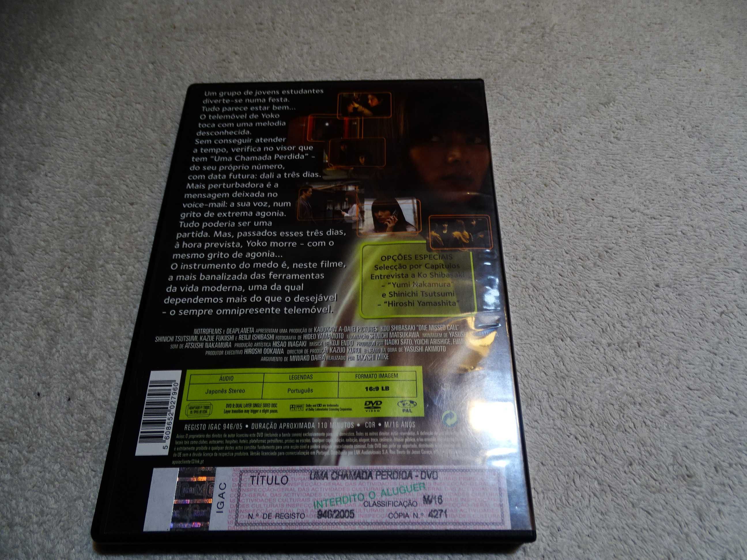 DVD-Uma chamada perdida-Takashi Mike