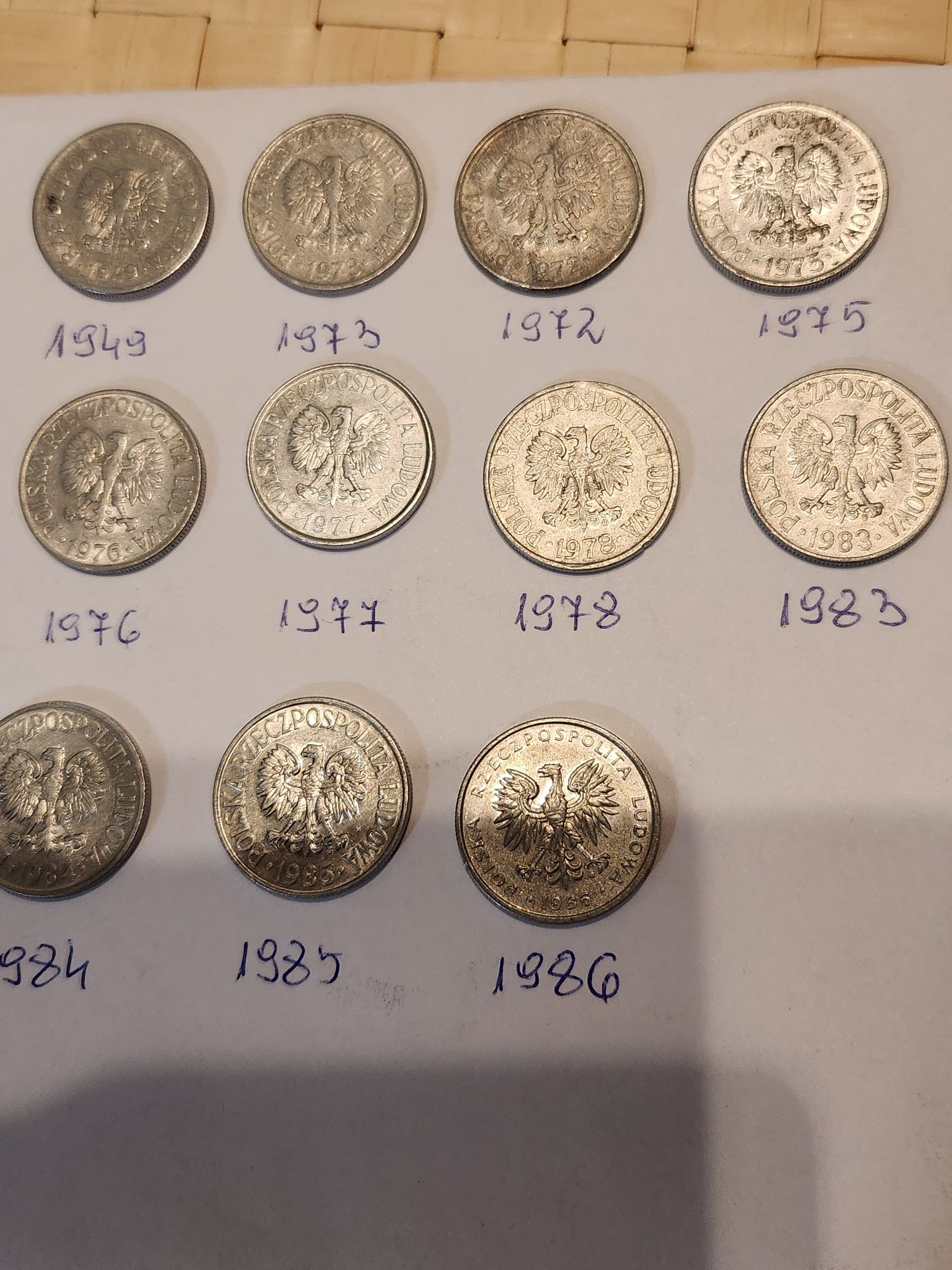 50 gr od 1949 do 1996 . 11 sztuk