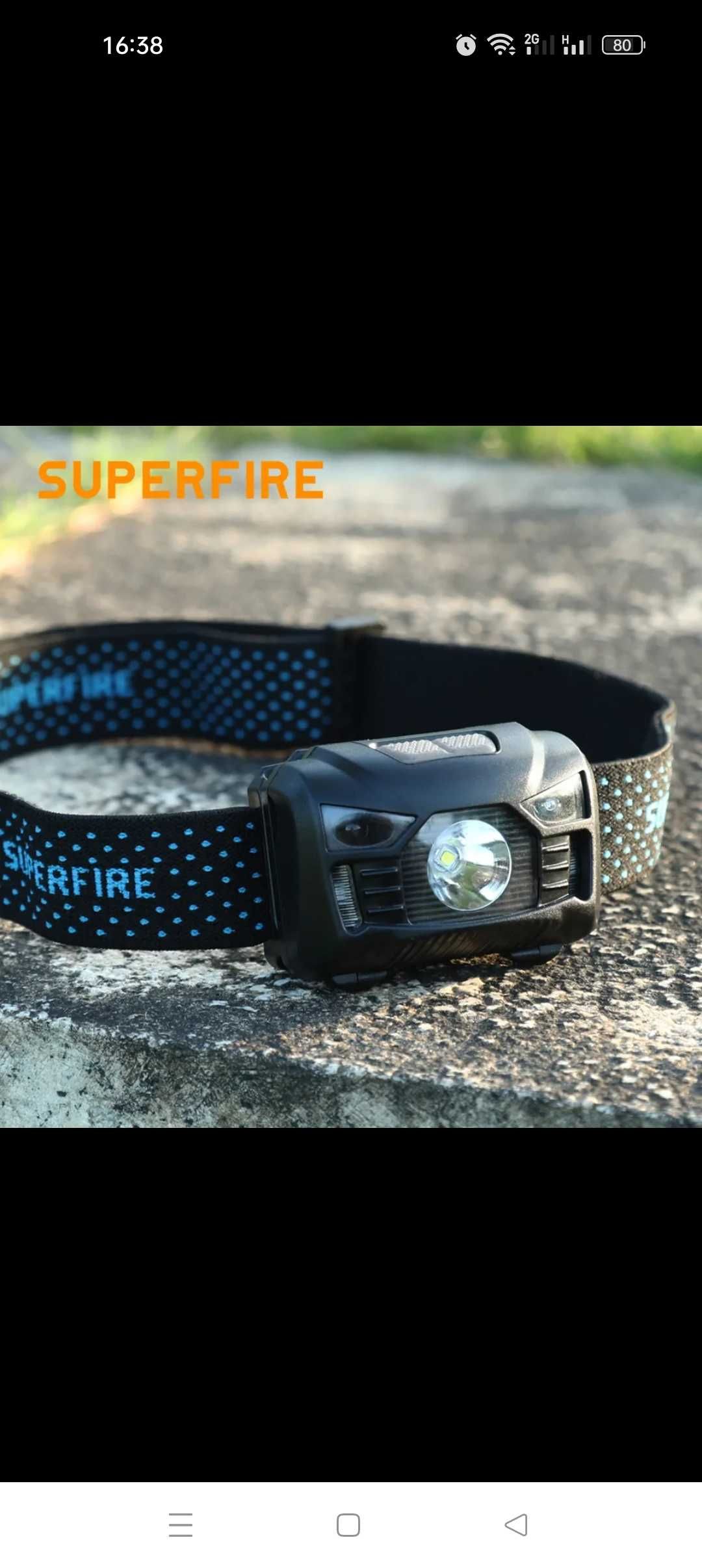 Маленький налобный фонарь Superfire HL06-A