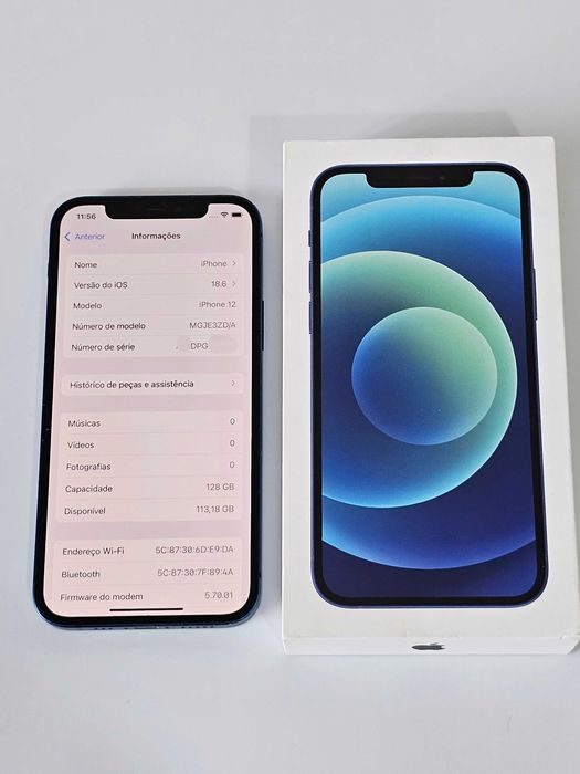 Iphone 12 128GB . Bateria 74%. Muito bom estado.