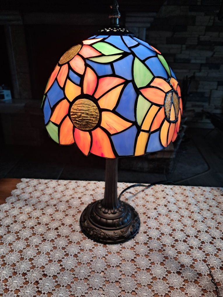 Lampka nocna Lampa witrażowa w stylu tiffany lamps witraż old money