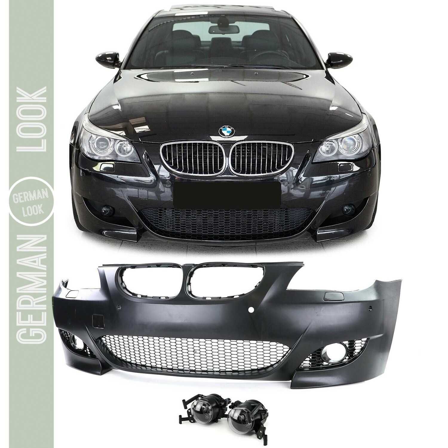 Para-choque frontal BMW Série 5 E60 E61 2007 a 2010 + Faróis nevoeiro