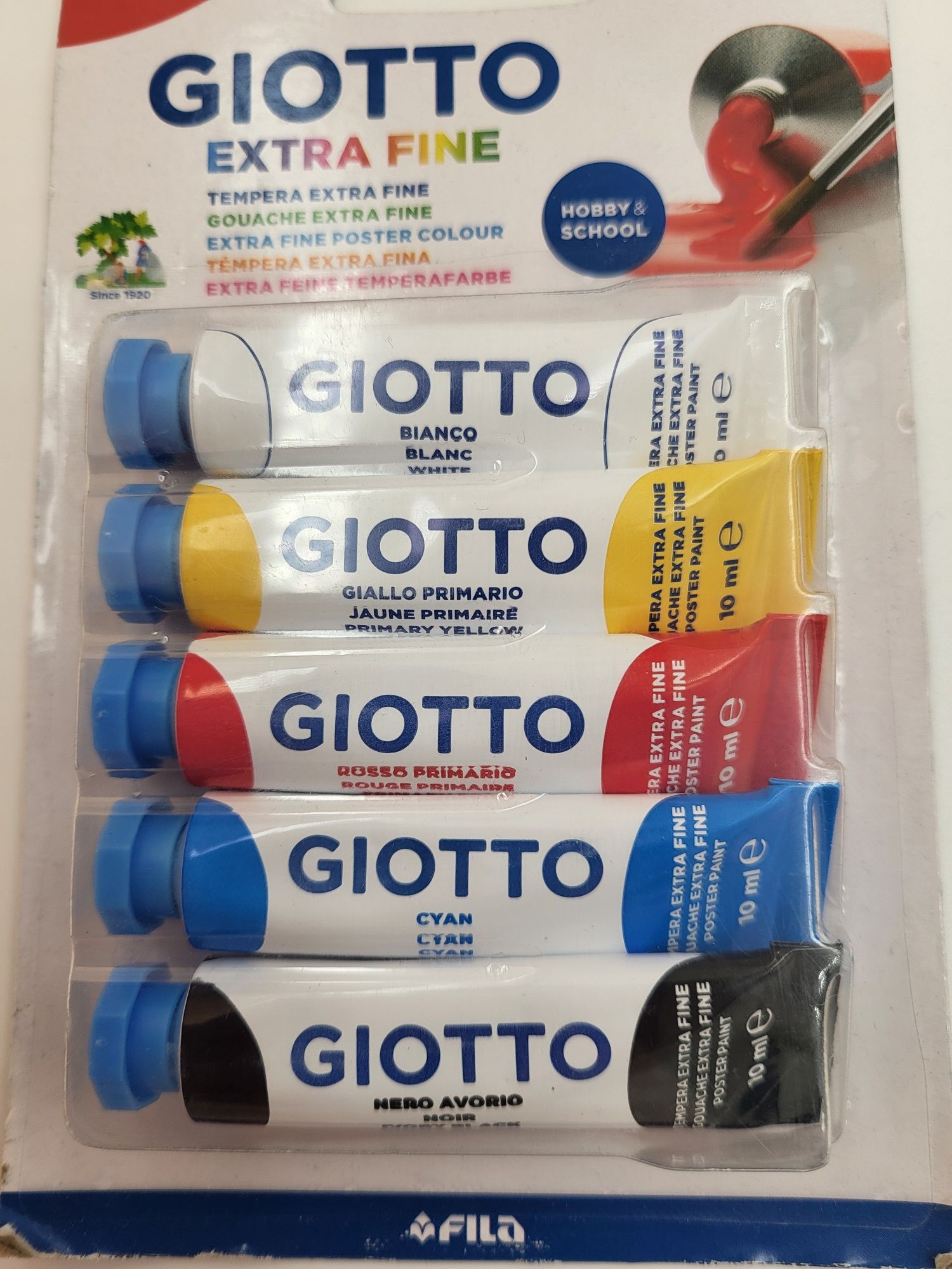 Farby w tubce 5x10ml (opakowanie) tempera, farby temperowe