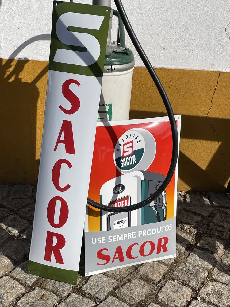 Gasolineiras Portuguesas conjunto 5 placas esmaltadas