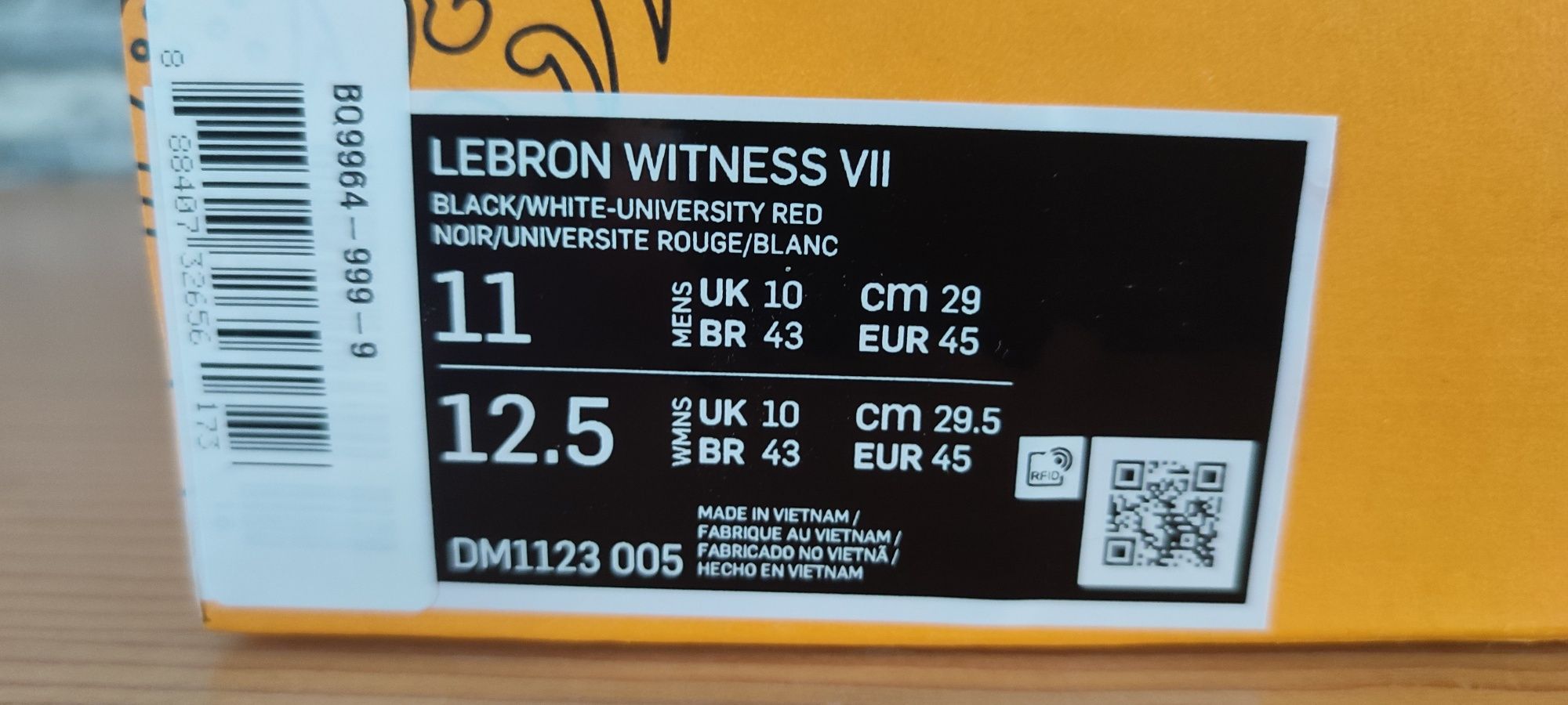 Nike LeBron witness VII EUR 45 29cm