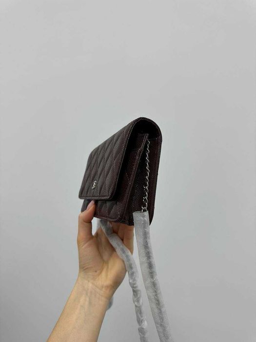 Сумка клатч Chanel Caviar Wallet Burgundy