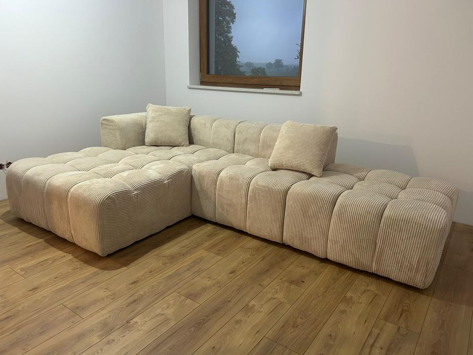 Beżowy nowy narożnik BRW OLEA-L2, kanapa, Black Week