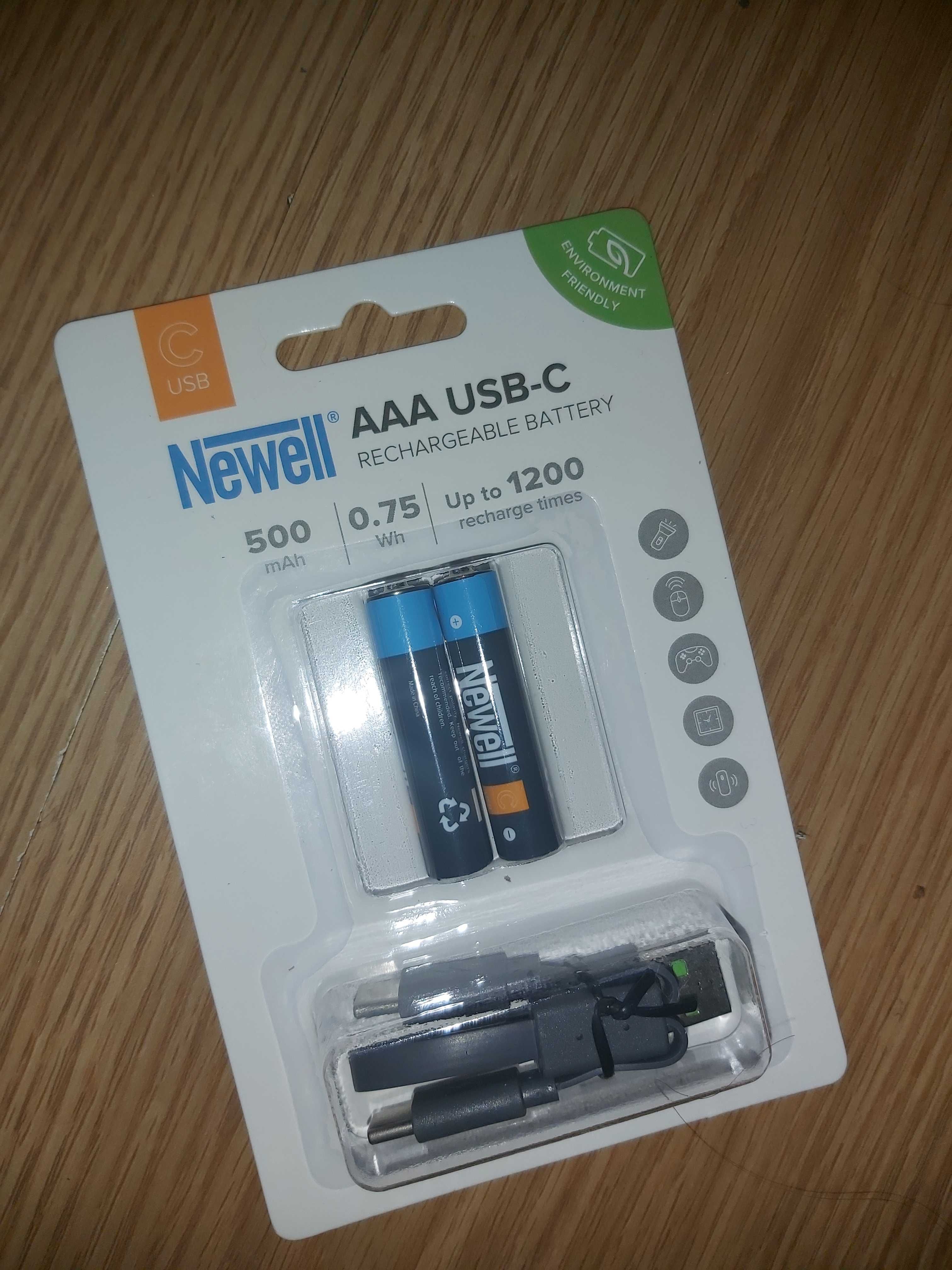 AKUMLATORY baterie Newell AAA USB-C 500 mAh 2 szt. blister