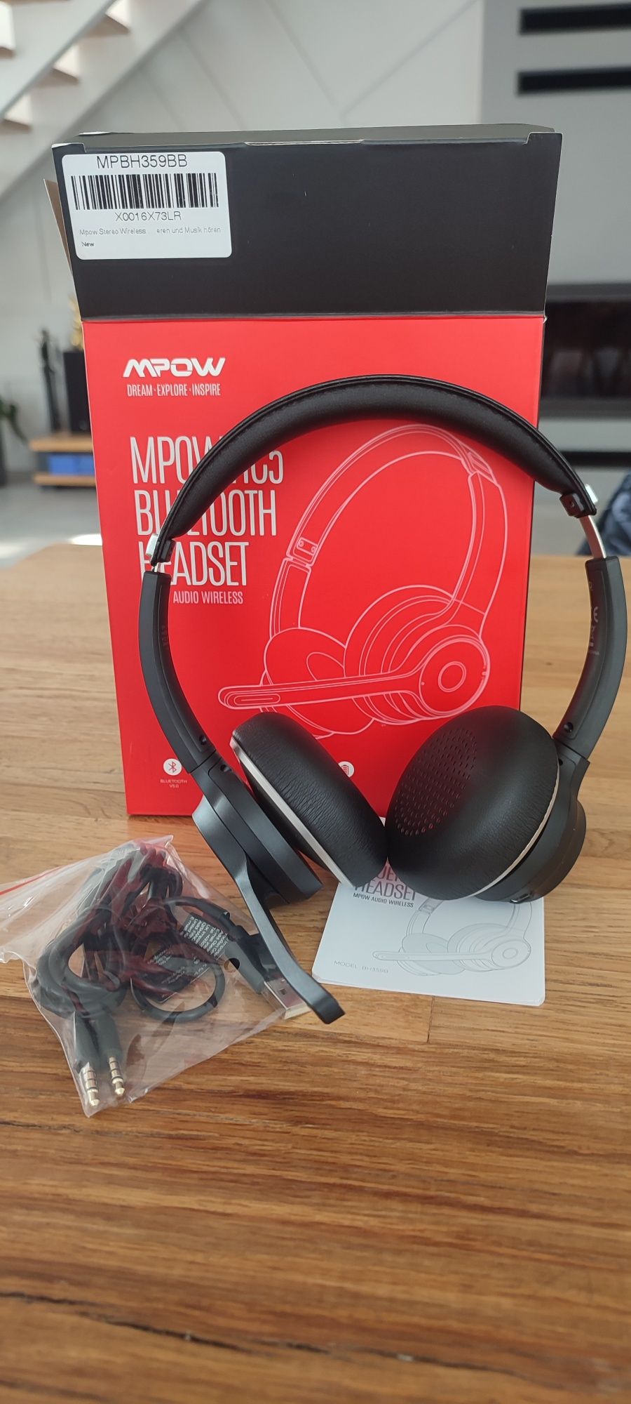 Słuchawki z mikrofonem do gier bluetooth bezprzewodowe call center