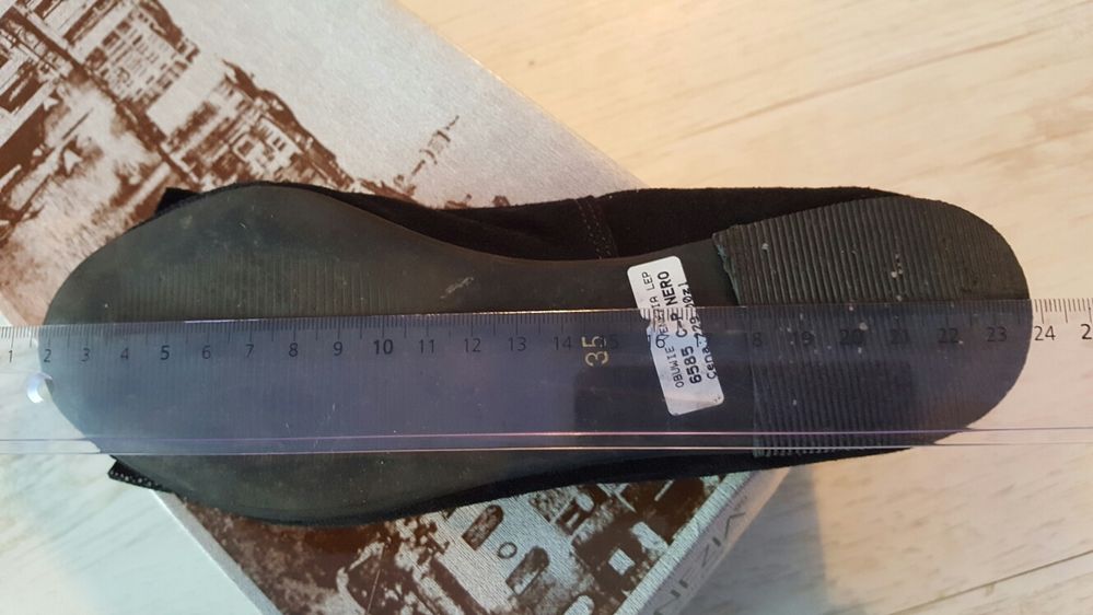 Buty Baleriny VENEZIA rozm. 35 czarne kokardka