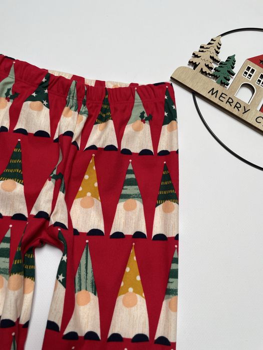 110 116 George czerwone spodnie dół od piżamy święta mikołaj krasnal