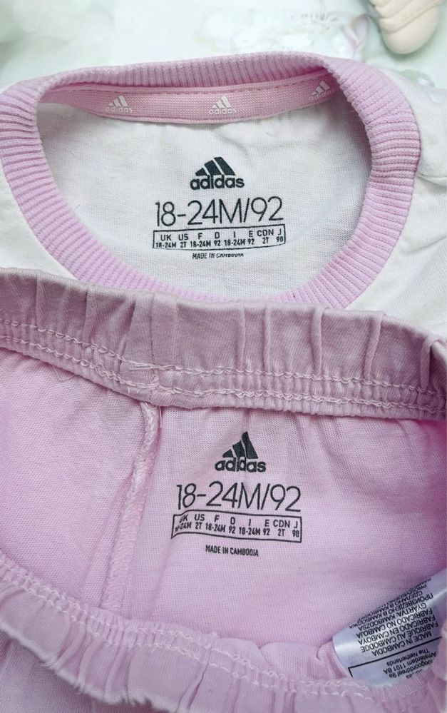 Бавовняний костюм футболка та шорти Adidas на крихітку 1,5-2 роки