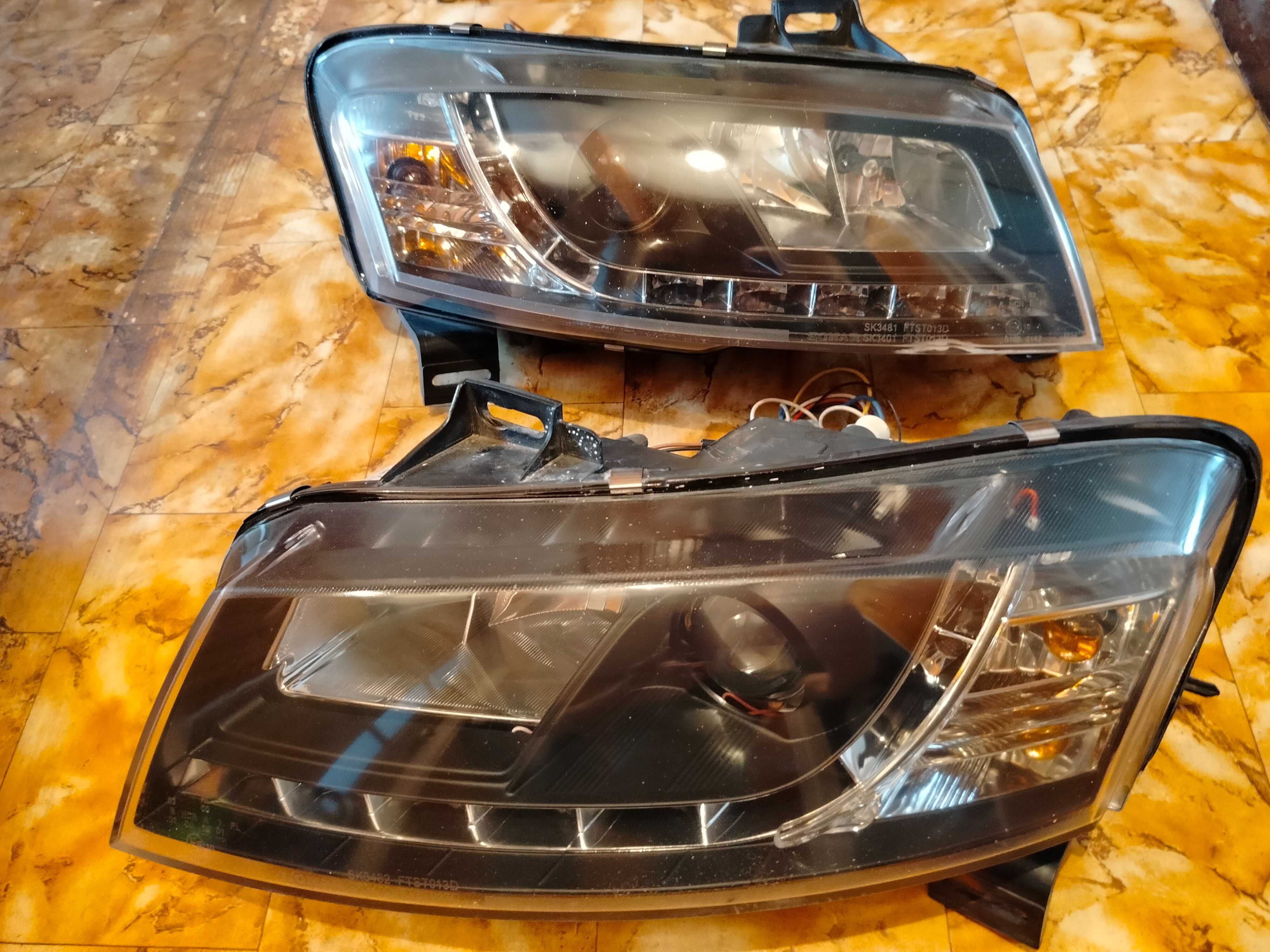 fiat stilo 3d lampy,reflektory led daylight,sonar