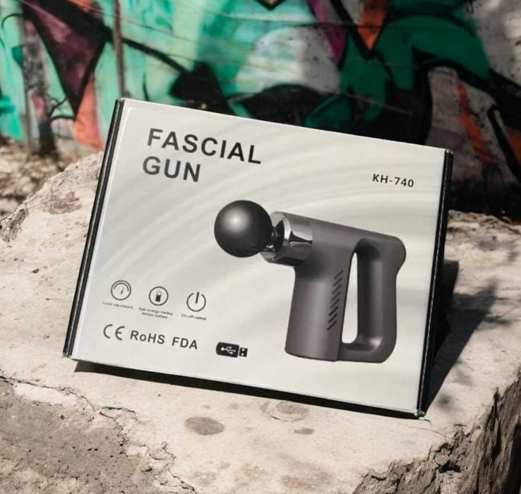 Масажер для тіла масажний пістолет для м'язів з насадками