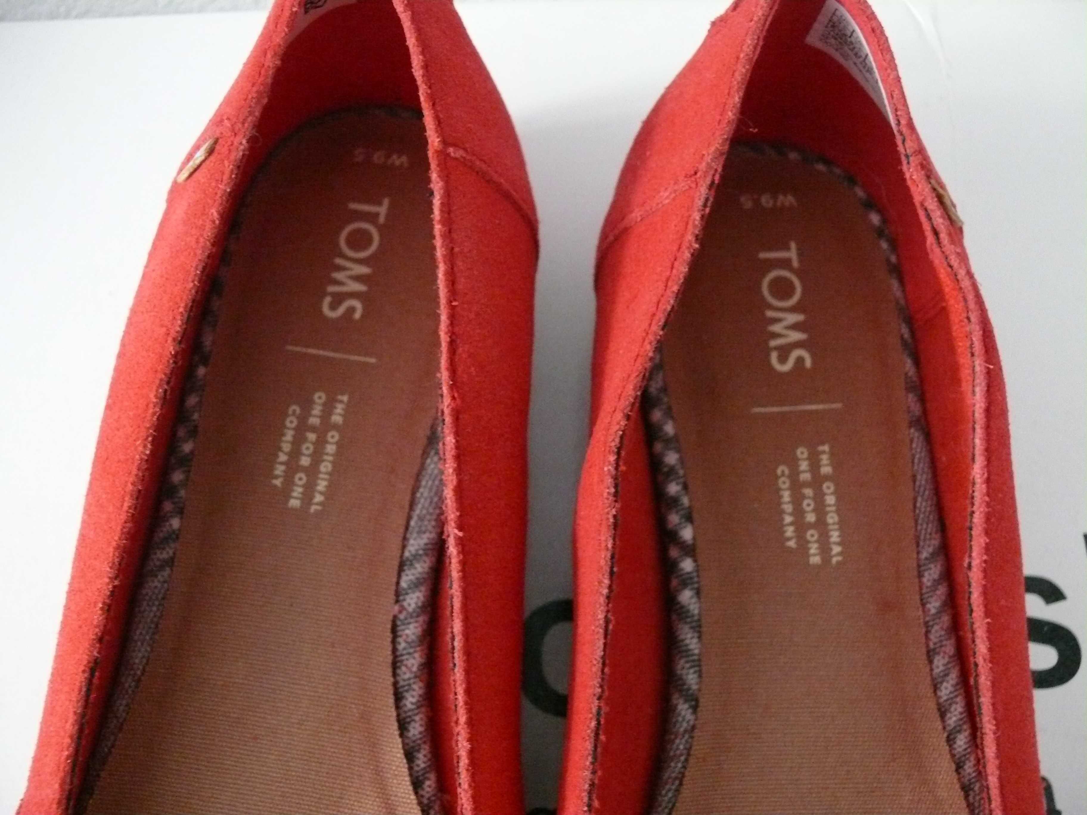 Nowe baleriny damskie "Toms" skóra 100%,roz.41