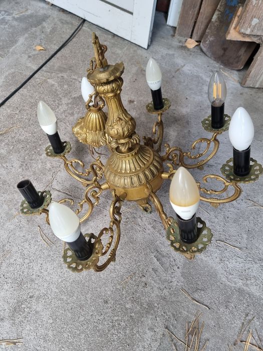 Antyk mosiężny żyrandol