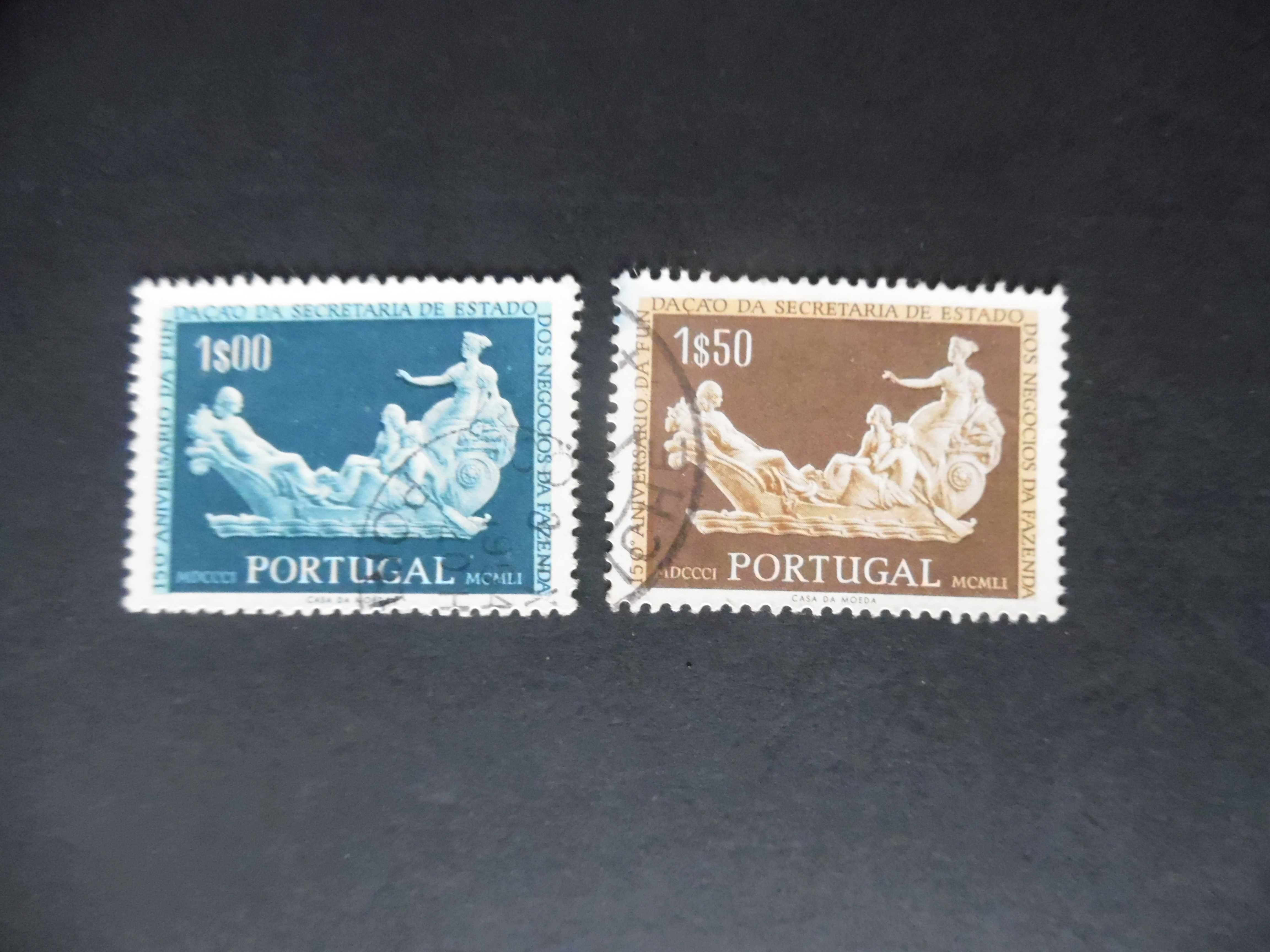 Selos Portugal 1954- Neg. da Fazenda Coleção Completa usados