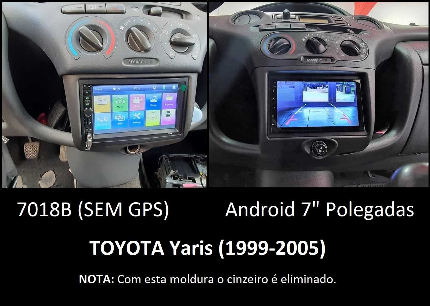 (NOVO) Rádio 2DIN Toyota YARIS (1999 até 2019) • Android GPS [4+32GB]