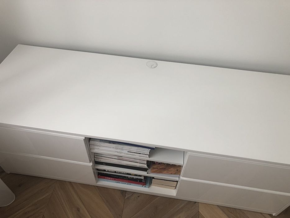 Komoda szafka biała lakierowana TV