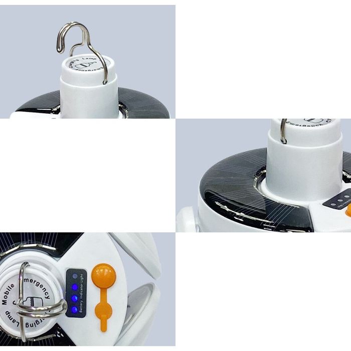 Лампа Розкладна Підвісна на акумуляторі з сонячною батареєю