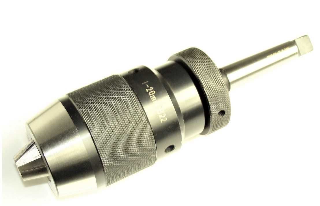 Uchwyt wiertarski B22 1mm - 20mm + trzpień MK1  MASYWNY