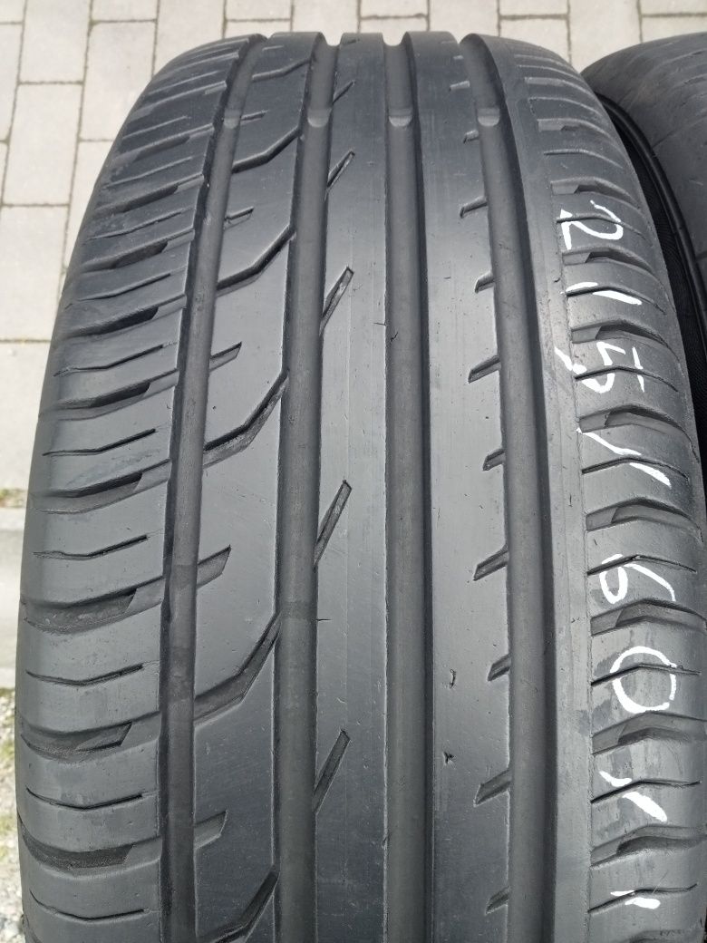 2x Opony Używane Letnie 215/60R17 Continental