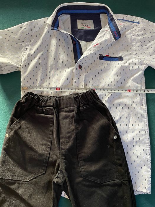 Koszula 134 spodnie 122 elegancki komplet