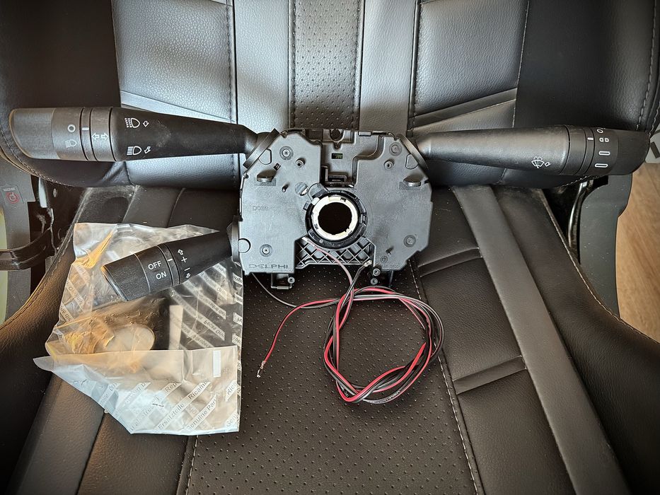 Przełącznik zespolony tempomat Fiat Doblo Opel Combo zestaw zaślepka